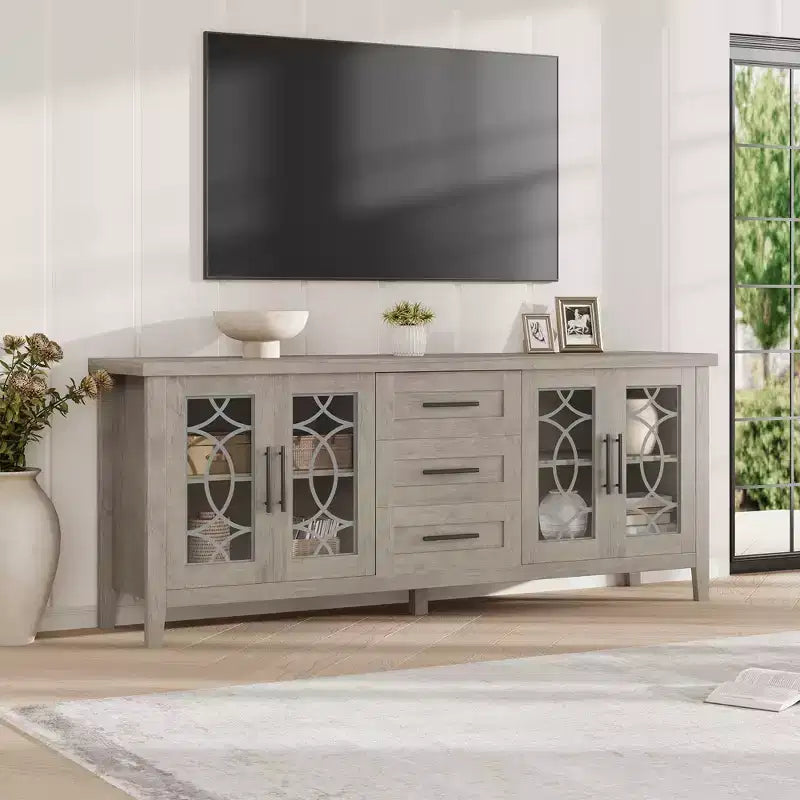 Mobile TV con cassetti portaoggetti, Centro Intrattenimento TV, Tavolo Consolle TV per Soggiorno Camera da Letto, Armadietto Contenitore
