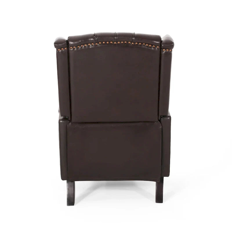 Poltrona reclinabile Walter Brown in pelle rigenerata di Christopher Knight Home