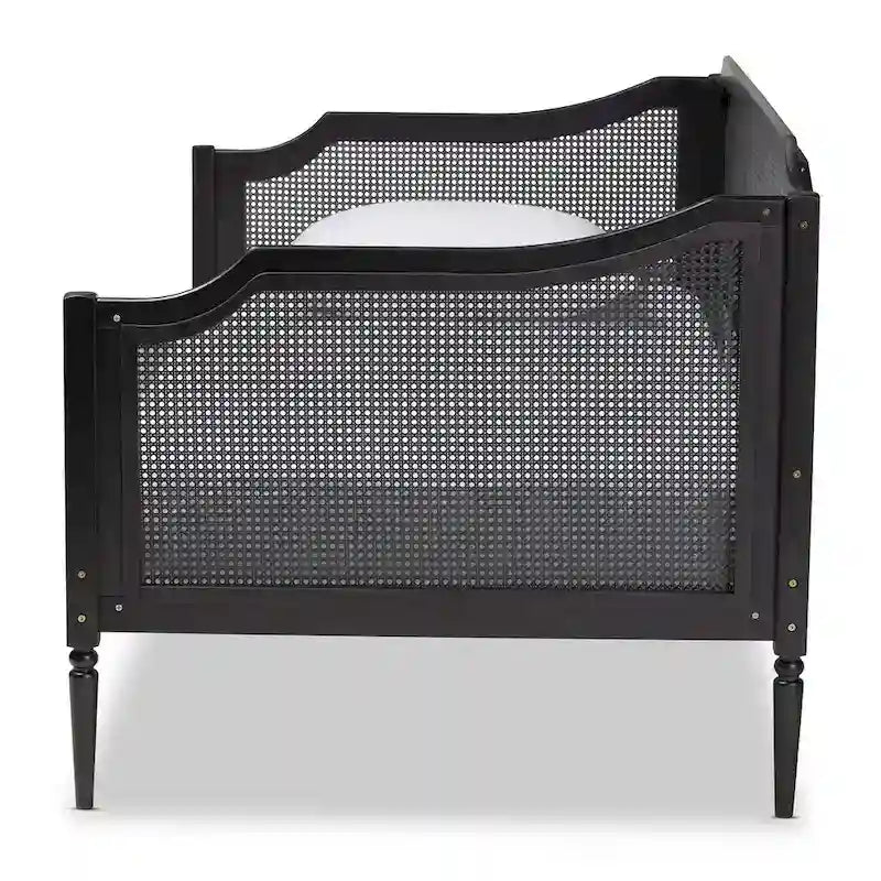 Daybed Moderno Mid-Century "Ogden" in Rattan Sintetico - Twin