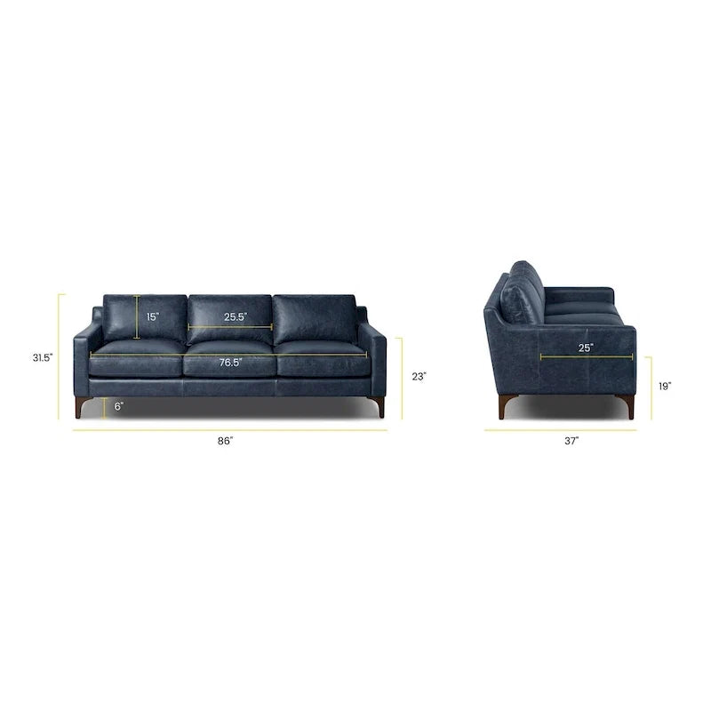 Divano Poly & Bark Sorrento - Vera Pelle Italiana Pieno Fiore