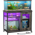 Supporto per acquario da 75-110 litri con prese di corrente e luce a LED