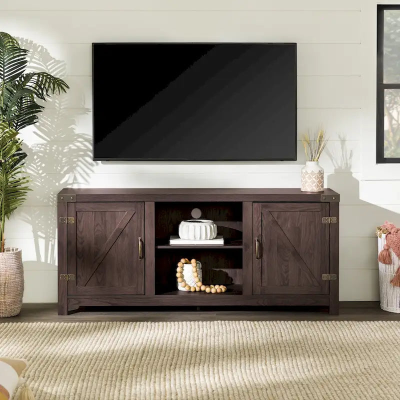Mobile TV Middlebrook Firebranch da 58 pollici con ante scorrevoli in stile fienile