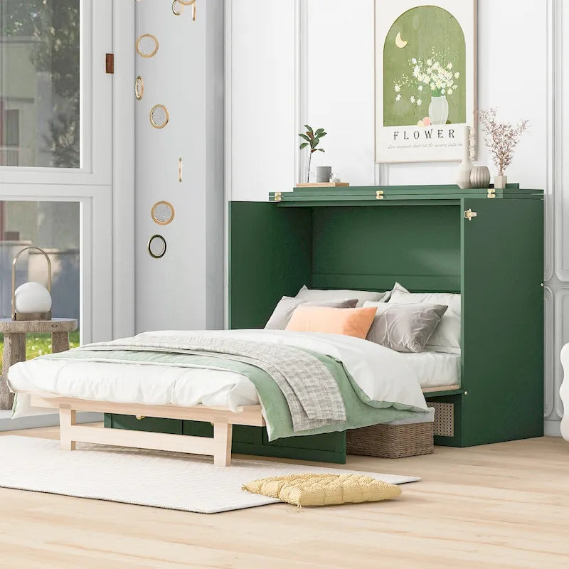Letto a scomparsa Nestfair matrimoniale con ampi cassetti