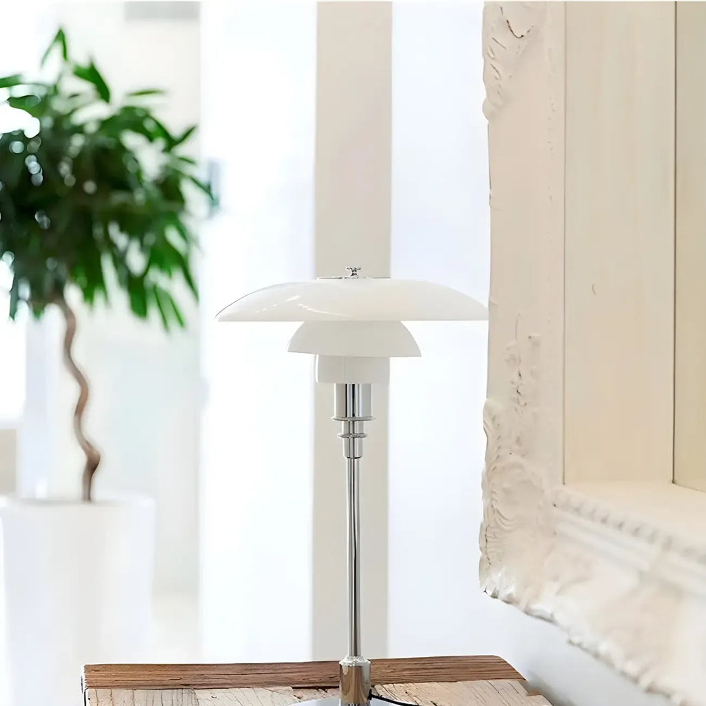 Lampe de table à LED à niveaux post-moderne HomeyFad avec alimentation intégrée