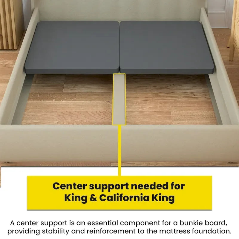ONETAN, Base a doghe divisa da 1,5 pollici per materasso/supporto letto - Completamente assemblata, comfort e supporto migliorati, grigio