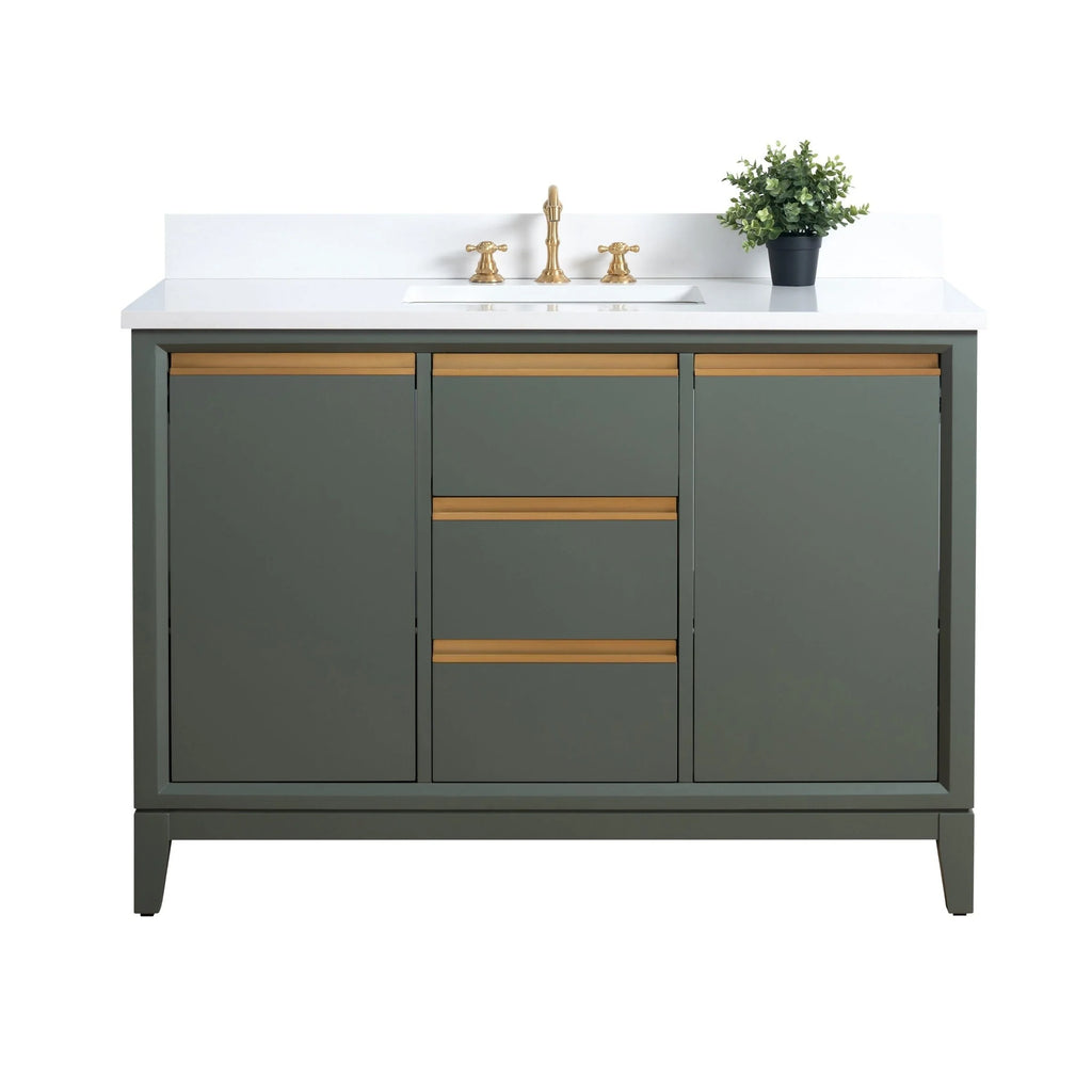 Mobile da Bagno Vanity Art con Lavabo in Ceramica e Top in Marmo Ricomposto