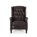 Poltrona reclinabile Walter Brown in pelle rigenerata di Christopher Knight Home