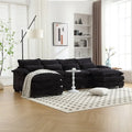 Divano componibile Cloud per soggiorno, divano a U moderno in ciniglia/bouclé, comodo divano letto modulare con doppia chaise longue