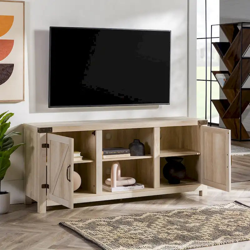 Mobile TV Middlebrook Firebranch da 58 pollici con ante scorrevoli in stile fienile