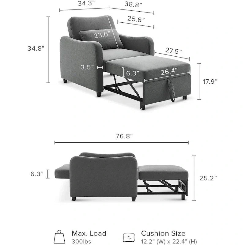 Mopio Sophie Poltrona Letto Trasformabile 4 in 1