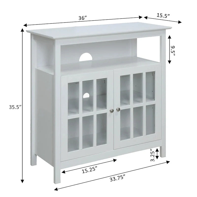 Mobile TV con armadietti contenitori Convenience Concepts Big Sur Highboy da 40 pollici