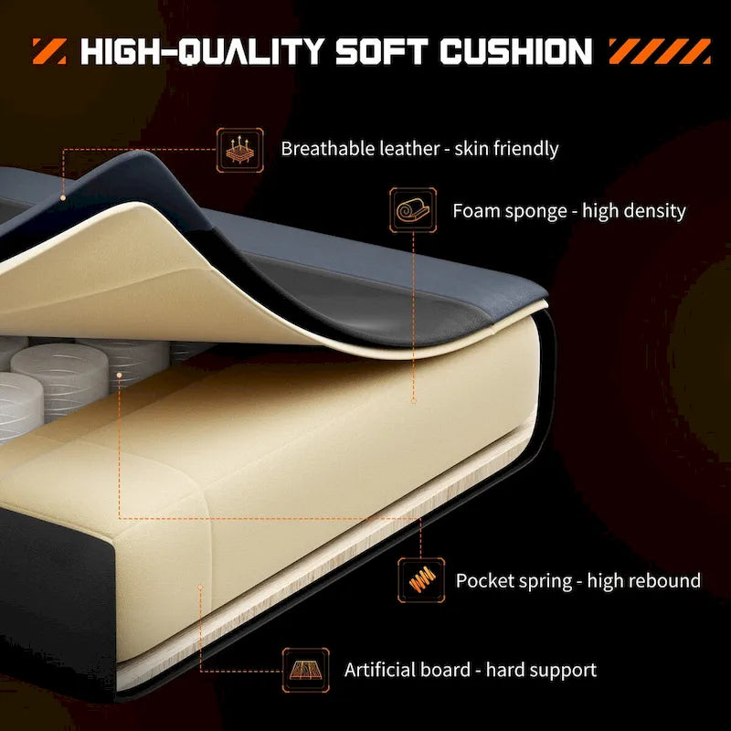 Sedia da scrivania girevole in pelle PU per gaming
