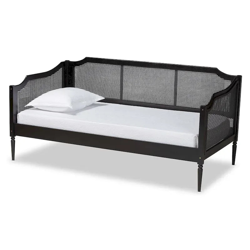 Daybed Moderno Mid-Century "Ogden" in Rattan Sintetico - Twin