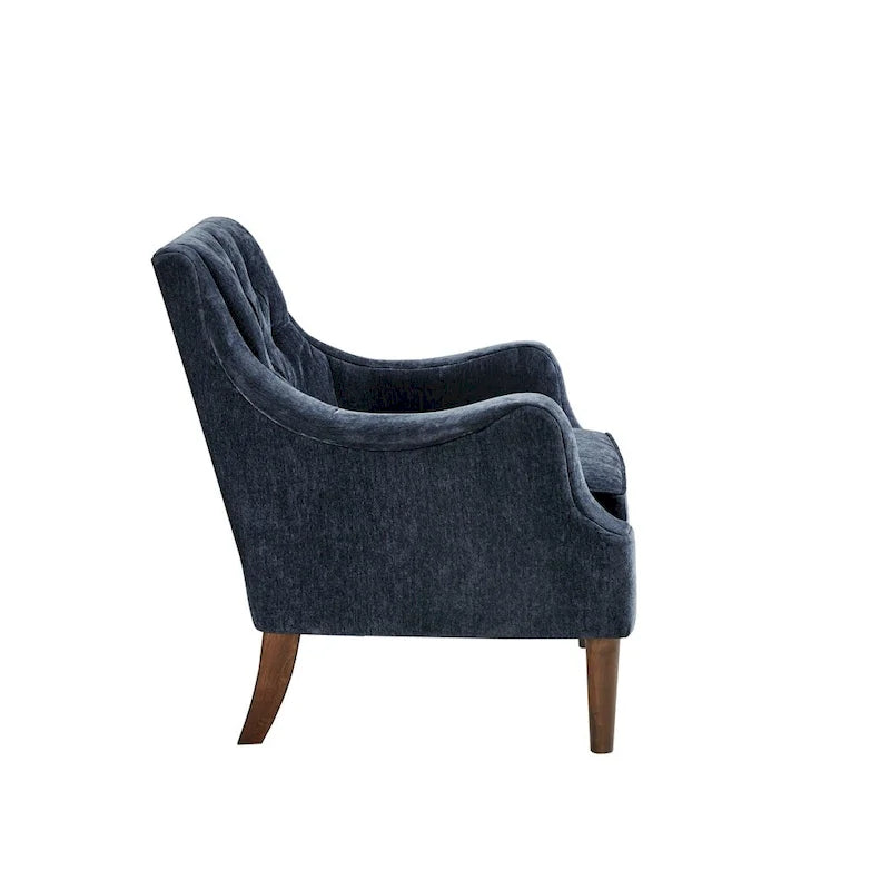 Poltrona moderna accent con bottoni capitonné