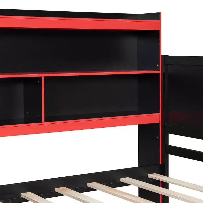 Letto a Giorno Gamer Hub con Scrivania, Luci RGB, Stazione di Ricarica, Cassetti e Testiera Libreria
