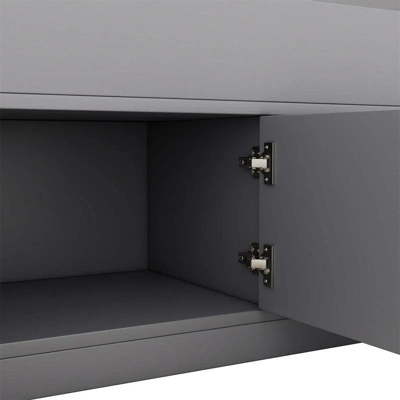 Letto a piattaforma Twin/Full Size Captain con 4 cassetti e mensole portaoggetti, struttura letto in legno massello con testiera libreria contenitore