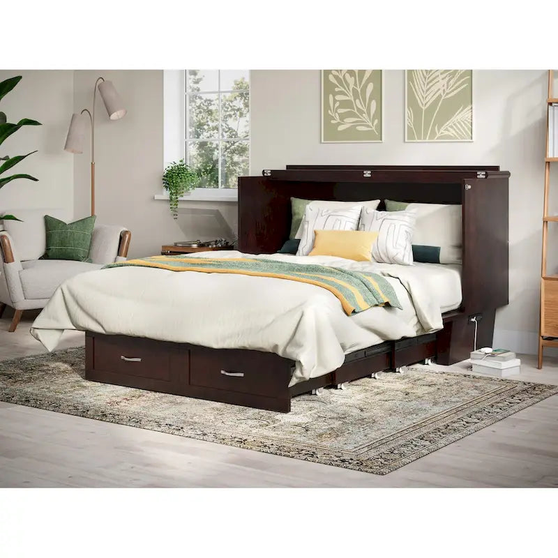Cassettone letto a scomparsa Chelsea Queen con materasso