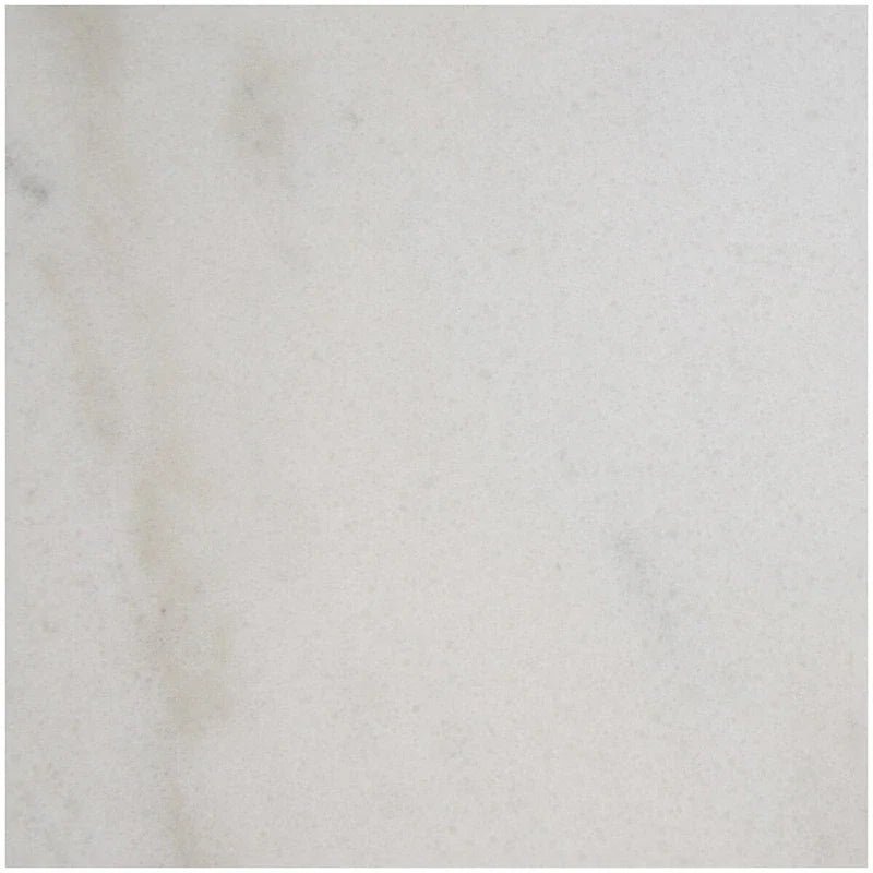 Tavolino d'appoggio/laterale geometrico in marmo con base rettangolare in metallo dorato - Bianco