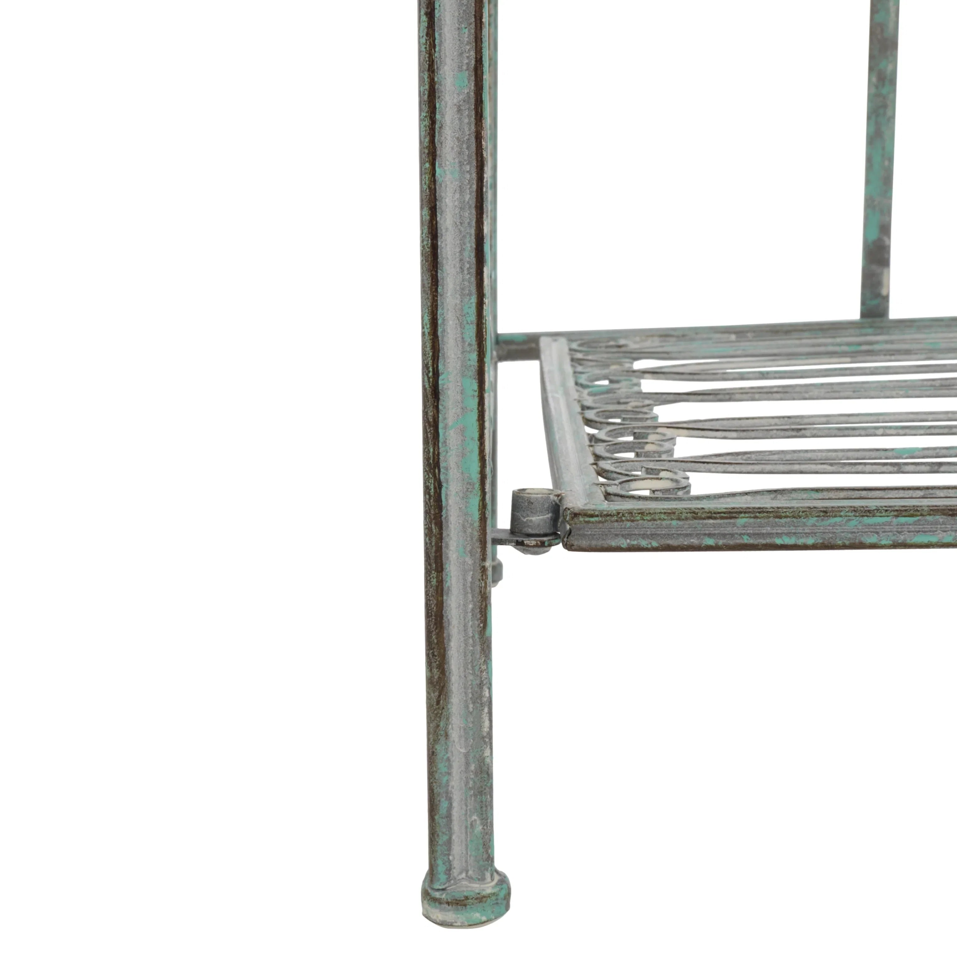 SAFAVIEH Bryn Scaffale da panettiere da esterno a 4 ripiani in ferro battuto vittoriano - 25 pollici L x 15 pollici P x 63 pollici H - 25 L x 15 P x 63 H