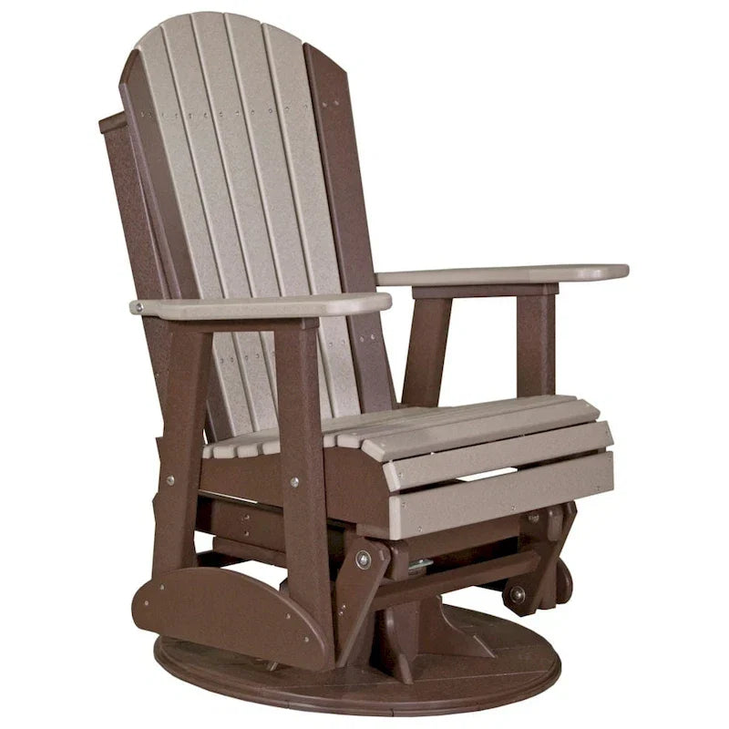 Poltrona scorrevole e girevole Adirondack in Poly Lumber
