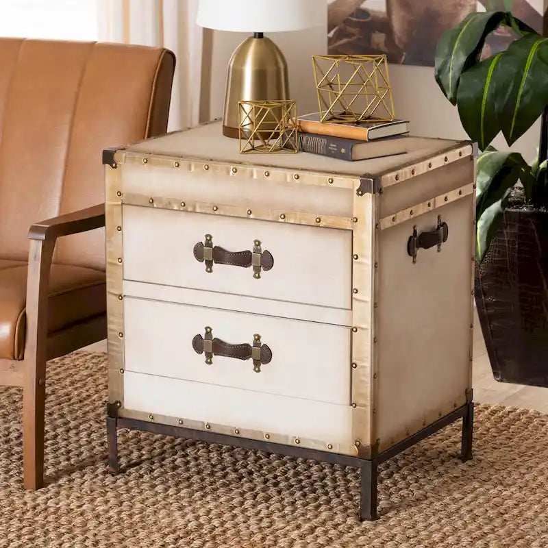 Baule Tavolino in Tela Laura Vintage
