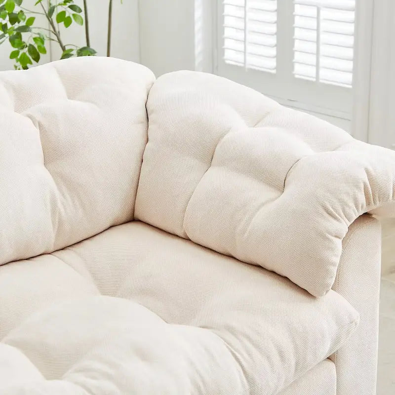 99.2  Divano profondo Chenille Comfort, Divano soffice effetto nuvola imbottito