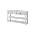 The Gray Barn Downington Consolle da Divano in Legno Massello a 2 Cassetti