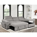 Divano componibile Roomfitters 103 con chaise longue contenitore, poggiatesta regolabili, divano angolare a L trasformabile in letto