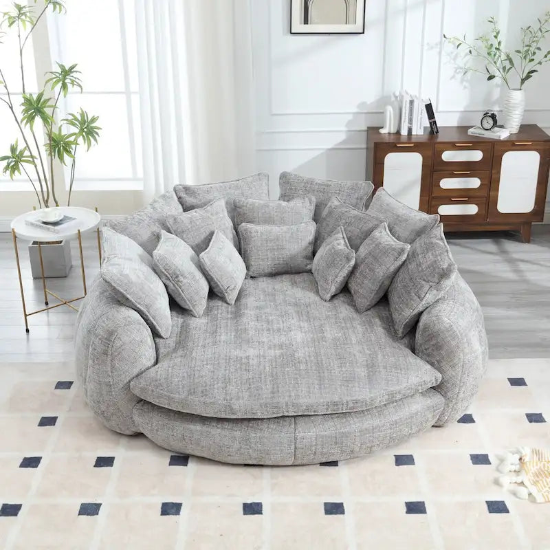Comodo divano letto matrimoniale Loaf, divano letto oversize con braccioli