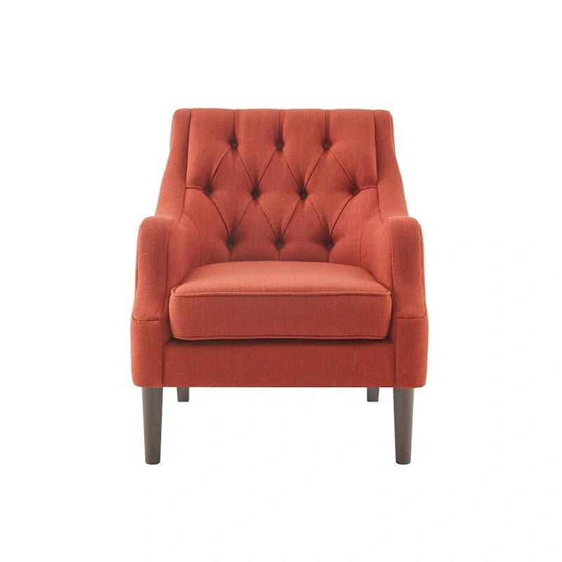 Poltrona moderna accent con bottoni capitonné