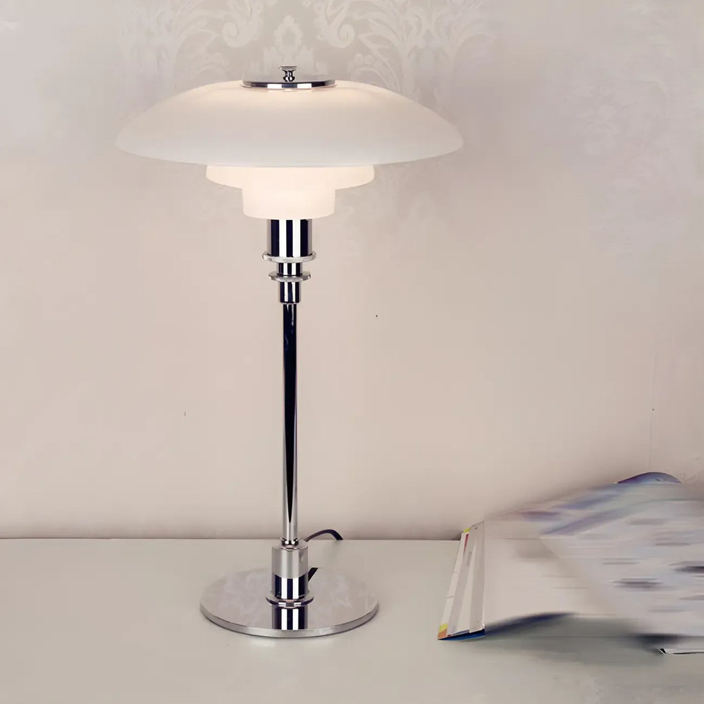 Lampe de table à LED à niveaux post-moderne HomeyFad avec alimentation intégrée