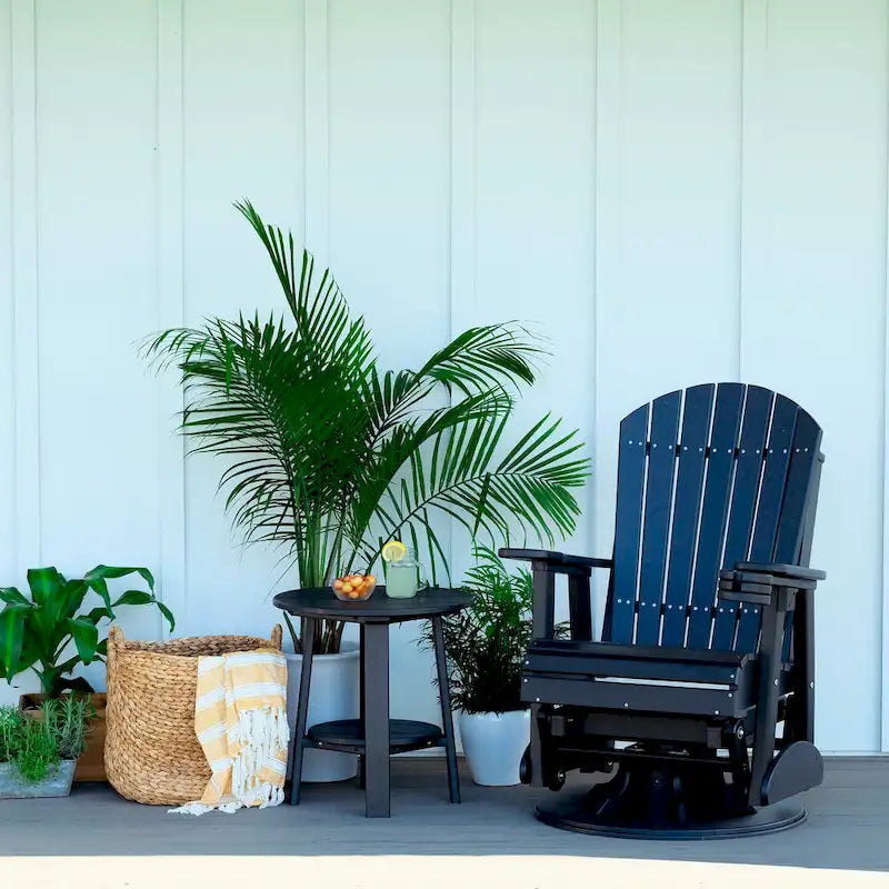 Poltrona scorrevole e girevole Adirondack in Poly Lumber
