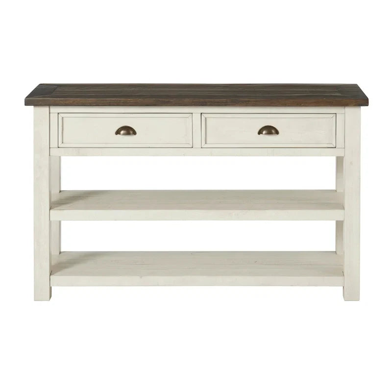 The Gray Barn Downington Table console de canapé à 2 tiroirs en bois massif