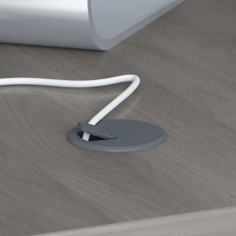 Scrivania a L Echo con pensile e cassetti