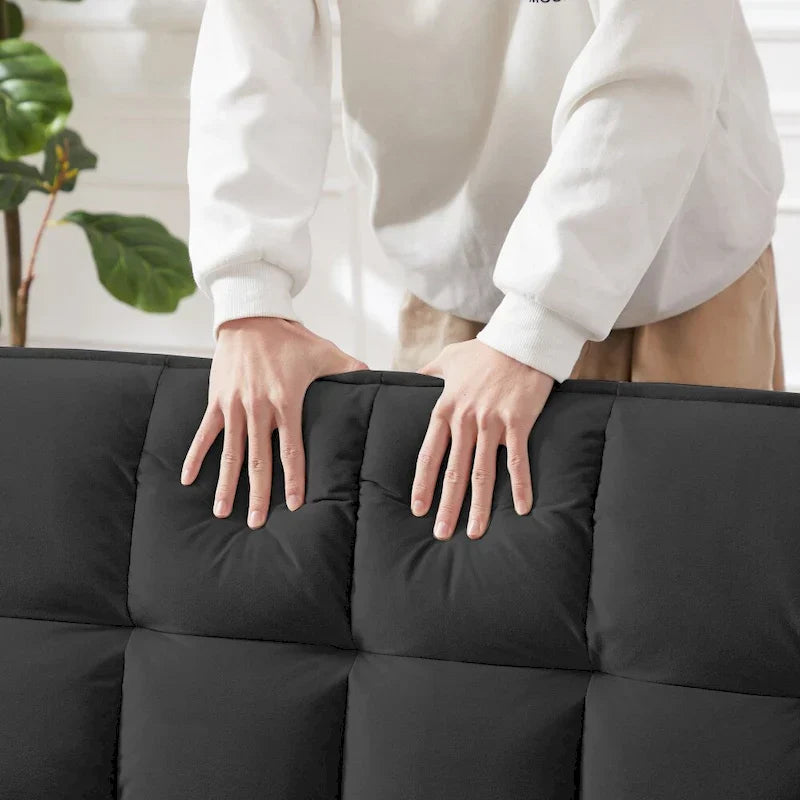 Divano letto 3 in 1 in velluto convertibile con letto estraibile e schienale reclinabile