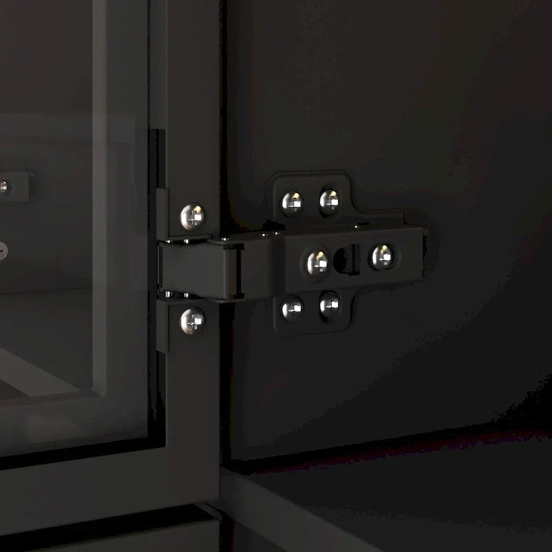 Armadio con ante in vetro da 120 cm con luce LED integrata
