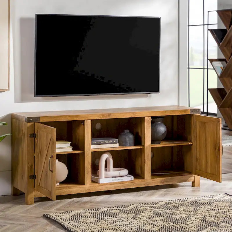 Mobile TV Middlebrook Firebranch da 58 pollici con ante scorrevoli in stile fienile