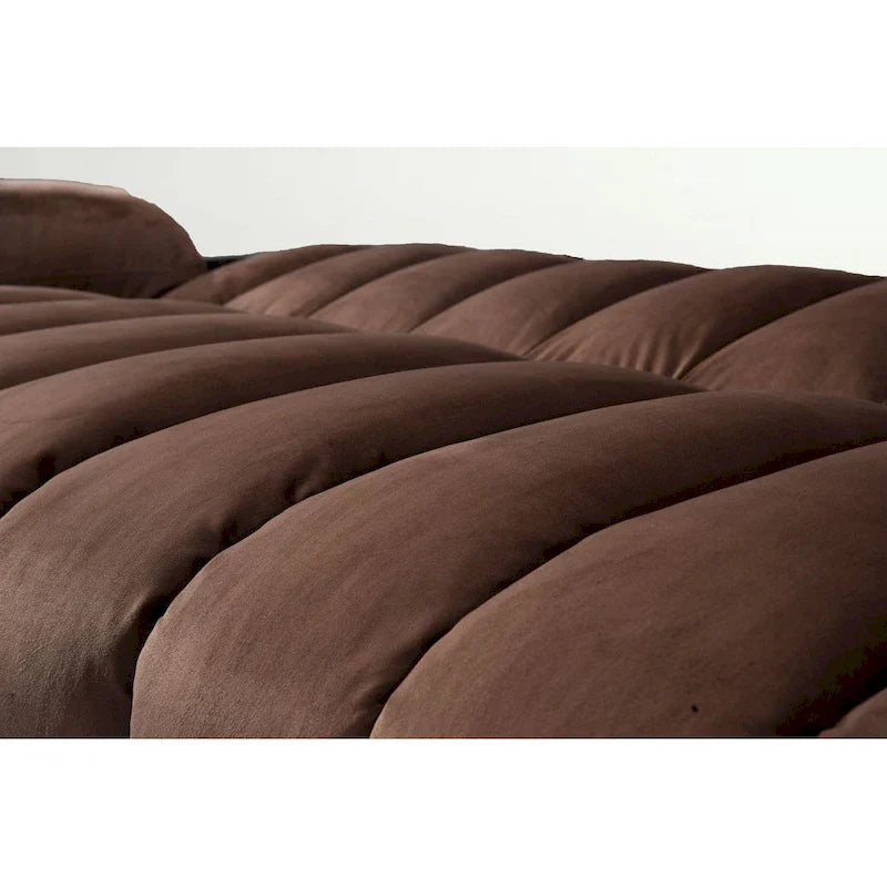 Divano letto convertibile in velluto da 82,7" con 2 cuscini