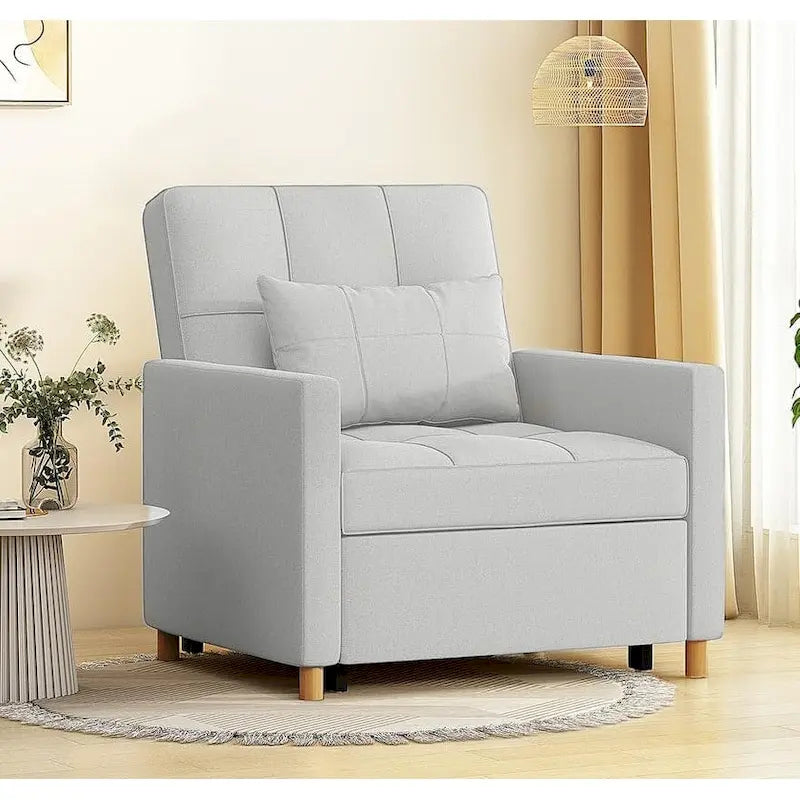 AECOJOY Poltrona Letto 3 in 1 con Cuscino e Schienale Convertibile