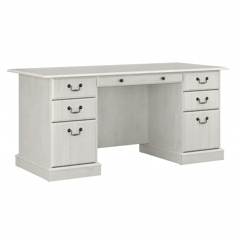 Scrivania Direzionale Bush Furniture Saratoga con Cassetti e Vani Contenitori