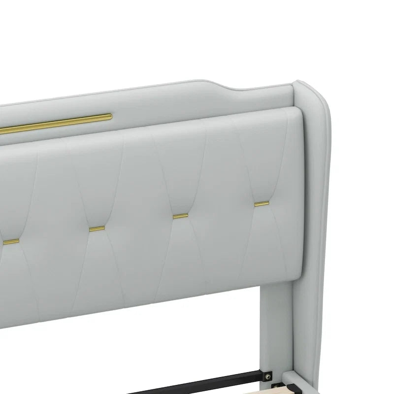 Letto Moderno Imbottito in Ecopelle
