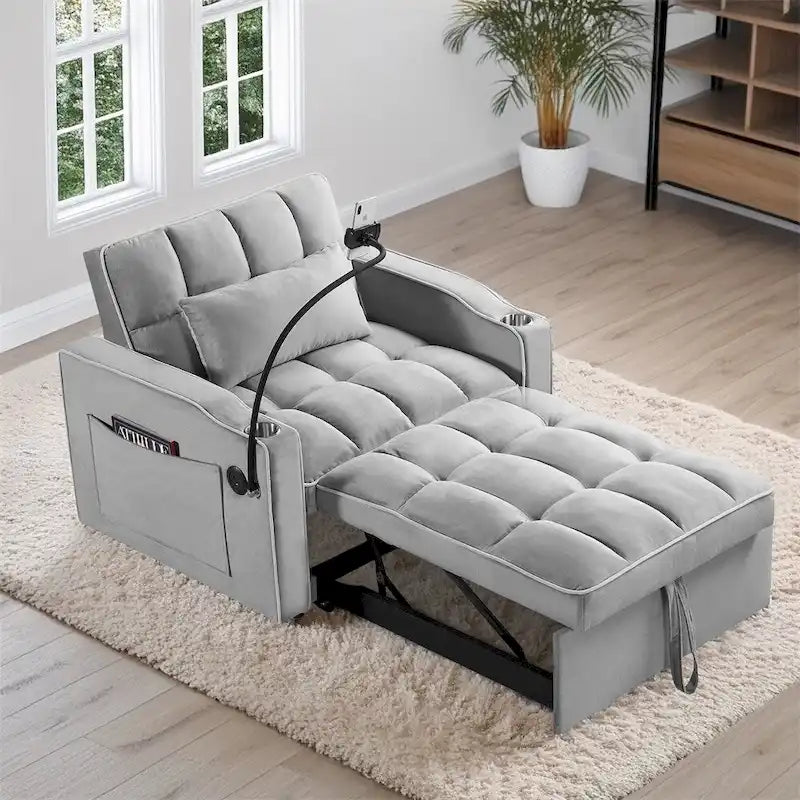 Poltrona Letto Trasformabile Divano Letto Pieghevole Regolabile