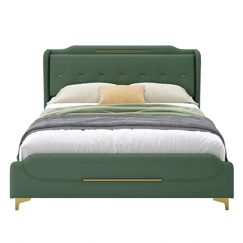 Letto Moderno Imbottito in Ecopelle