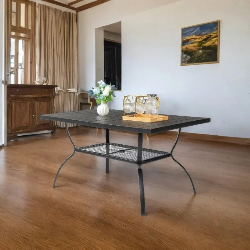 Tavolo da pranzo in ferro battuto Patio 59 pollici di larghezza
