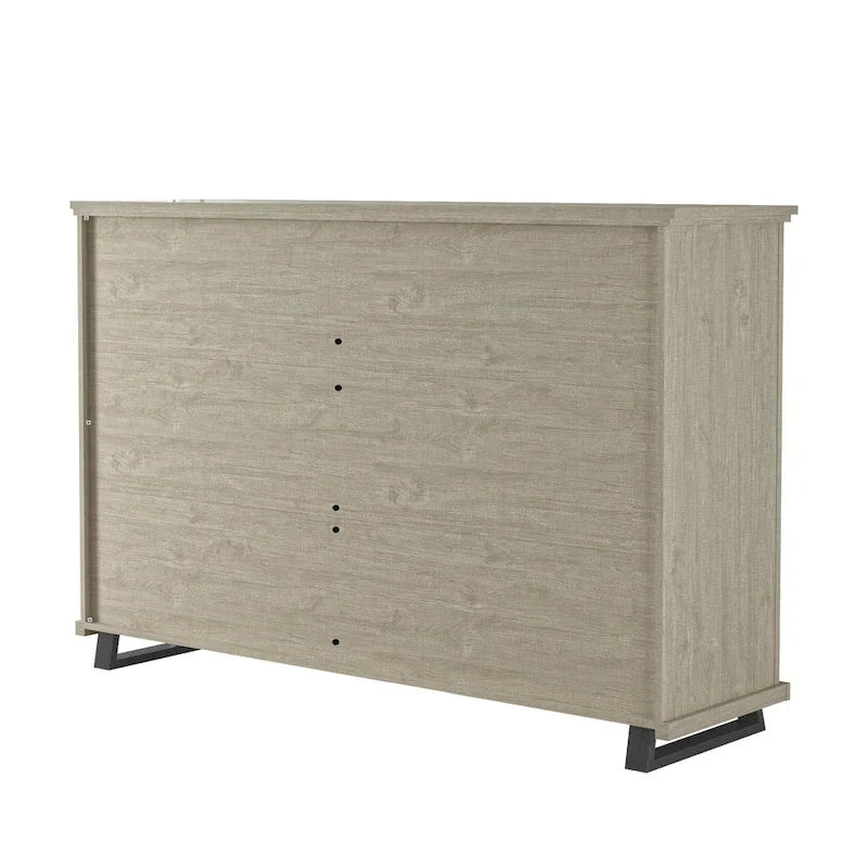 Set camera da letto 4 pezzi stile rustico - 2 comodini, 1 cassettone e 1 comò