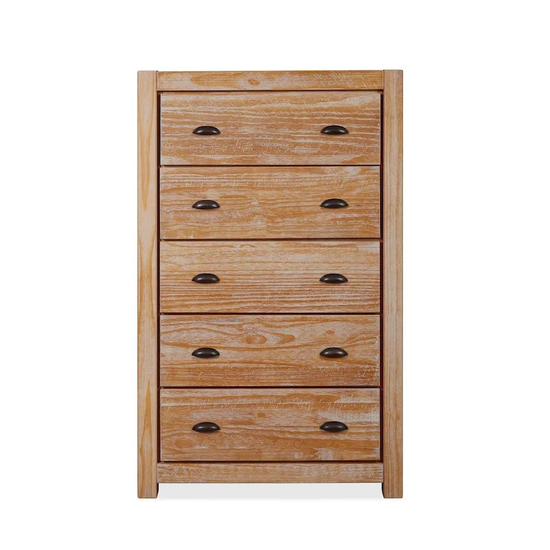 Cassettiera 5 cassetti in legno massello Montauk di Grain Wood Furniture