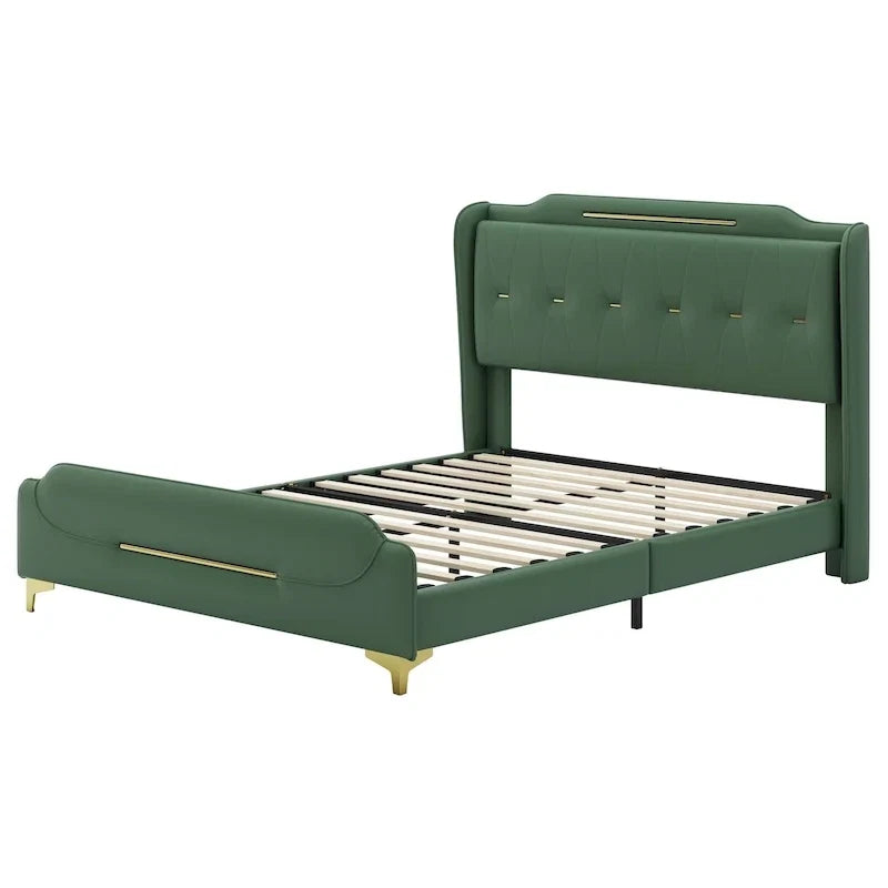 Letto Moderno Imbottito in Ecopelle