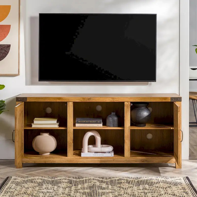Mobile TV Middlebrook Firebranch da 58 pollici con ante scorrevoli in stile fienile