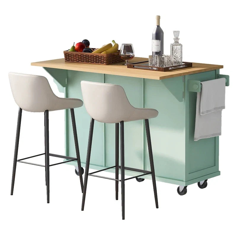 Carrello da Cucina su Ruote Portatile con Contenitore