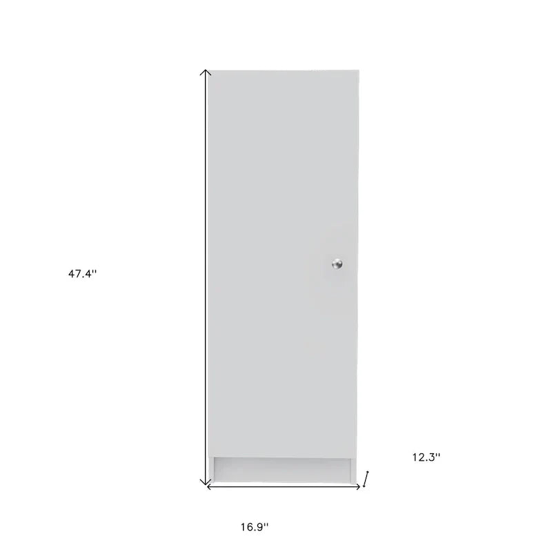 HomeRoots Dispensa O Armadio Da Incasso Bianco Legno 47 - 16.9' X '47.4' X '12.3